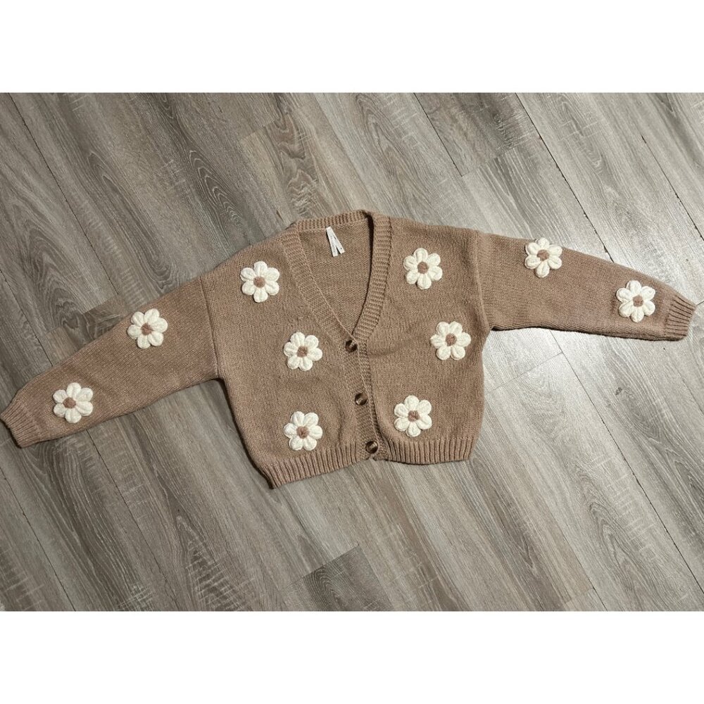 Crocheted Flowers Cardigan